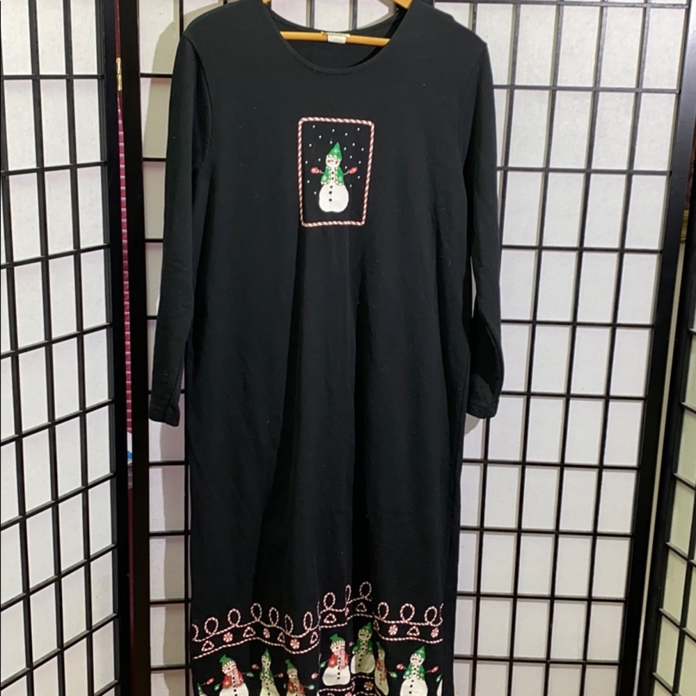 Warm Snowman Nightgown Size M